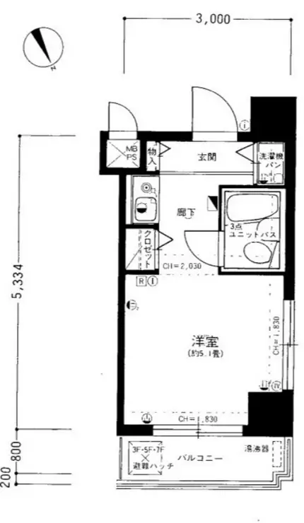 ライオンズマンション反町 8階階 間取り