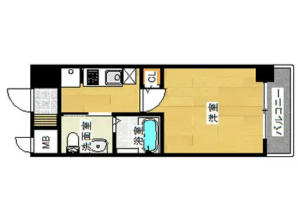 エスリード神戸ウエスト(1K/6階)の間取り写真