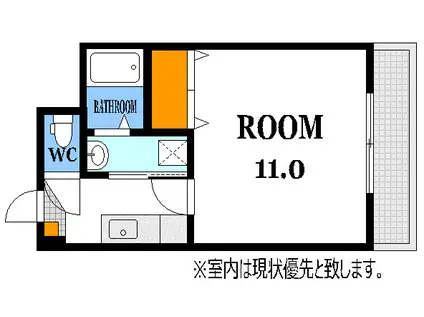 クレールミタキ(1DK/2階)の間取り写真