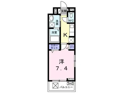 ブリック フェアリーV(1K/3階)の間取り写真