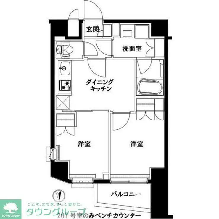 ルーブル中板橋伍番館 7階階 間取り