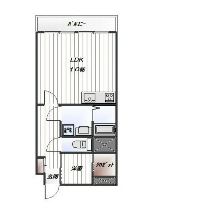 新大橋永谷マンション 9階階 間取り