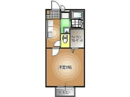 リヴェール・パルII(1K/1階)の間取り写真