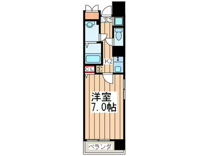 ヴィストリア立売堀 (1K/7階)の間取り写真