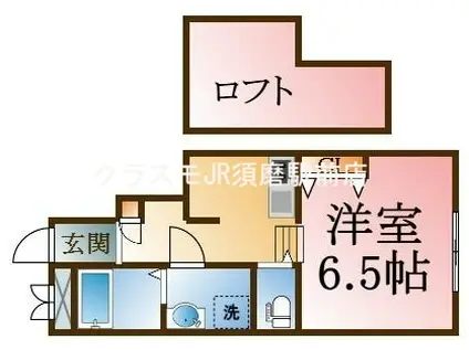 あんしん明神町(ワンルーム/1階)の間取り写真