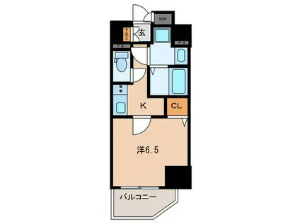 プレサンス神戸元町ミューズ(1K/4階)の間取り写真