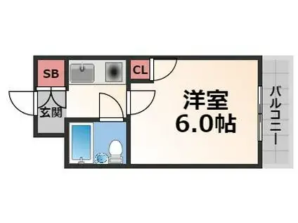KSピースマンション(1K/4階)の間取り写真