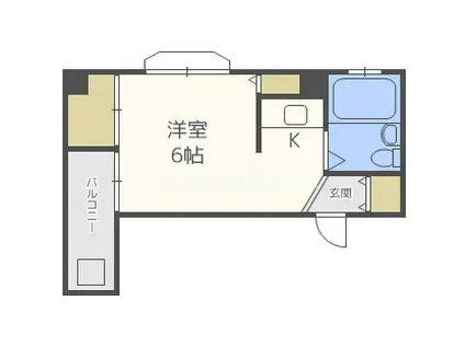 シティヒル(ワンルーム/2階)の間取り写真