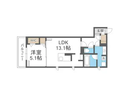 D-RESIDENCE安立(1LDK/2階)の間取り写真
