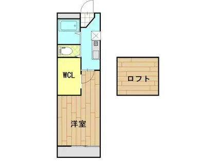 フリーダムヒル中野栄B棟(1K/1階)の間取り写真