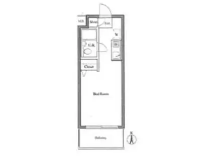 ジェイパーク池袋本町(ワンルーム/1階)の間取り写真