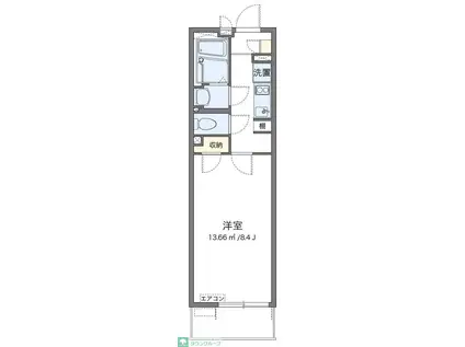 クレイノプレシャス SRK(1K/1階)の間取り写真