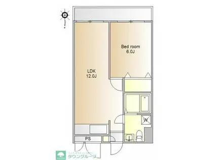 テラス碑文谷(1LDK/1階)の間取り写真