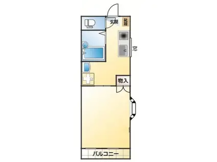 エル大江A(1K/4階)の間取り写真