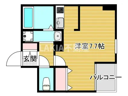 ダイドーメゾン大阪本町イースト(1K/1階)の間取り写真