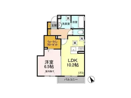 スローライフさしま(1LDK/1階)の間取り写真