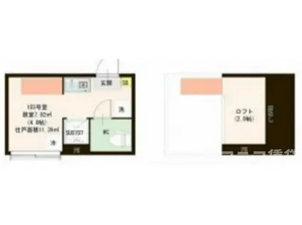 VILLETTA I 亀戸(ワンルーム/1階)の間取り写真