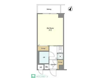 TS GARDEN武蔵小杉(ワンルーム/1階)の間取り写真