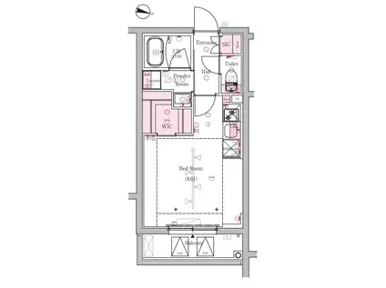 HYS 国分寺南町(ワンルーム/2階)の間取り写真