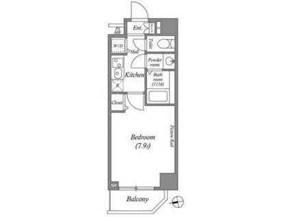 ルクレ上北沢ルネサンスコート(1K/5階)の間取り写真