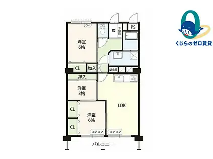 サンなかしま(3LDK/4階)の間取り写真