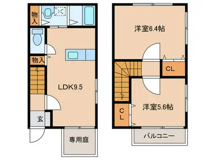 アンフィニ(2LDK/1階)の間取り写真