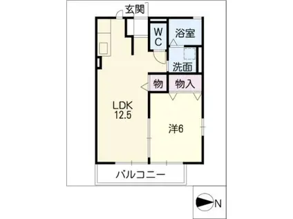 AYハウス(1LDK/1階)の間取り写真