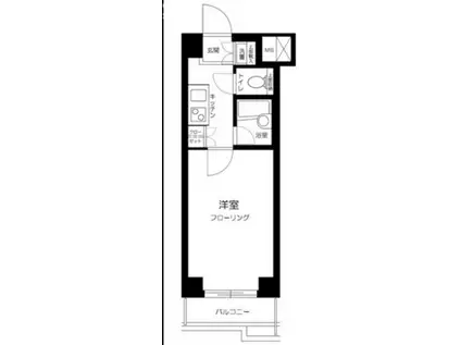 ルーブル上池台弐番館(1K/2階)の間取り写真