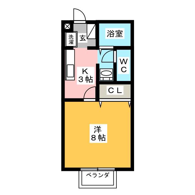 みいと寮あい(1K/2階)の間取り写真