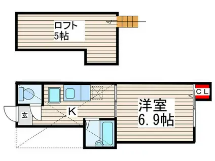 アーバンコート葛西(1K/1階)の間取り写真