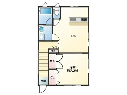 ブレーメンハイム(1LDK/2階)の間取り写真