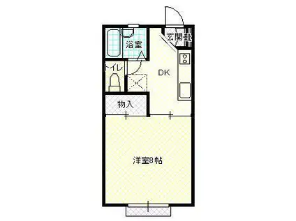 MARRYHOUSE(1K/2階)の間取り写真