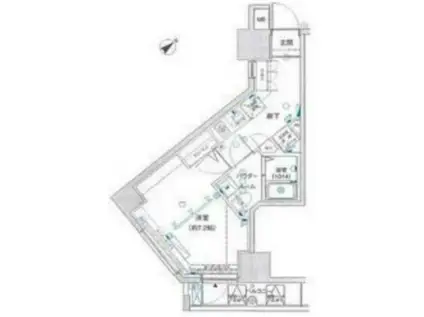 ルクシェール新宿中落合(1K/2階)の間取り写真