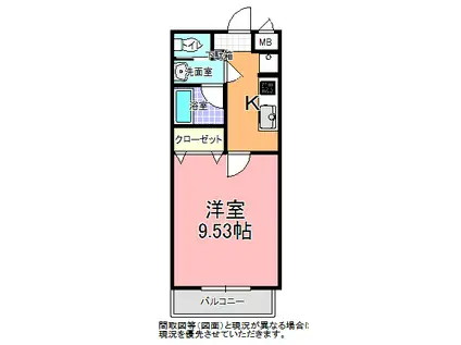 リエス東赤塚(1K/1階)の間取り写真