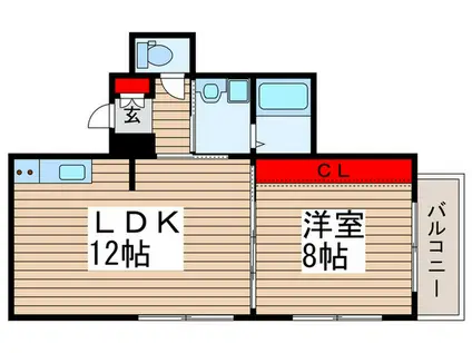 昭栄エクセレント55(1LDK/1階)の間取り写真