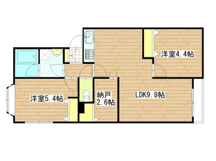 メゾンドコンチェルト(2SLDK/1階)の間取り写真