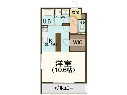 メープルコート(ワンルーム/1階)の間取り写真