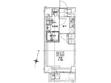 THE MARK COURT II(1K/4階)の間取り写真