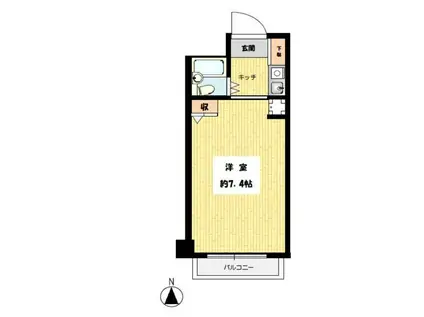 音羽ホームズ(1K/2階)の間取り写真