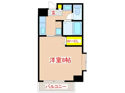 フォルマーレ(1K/2階)の間取り写真