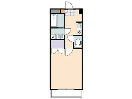 カルム・アビタシオン(1K/3階)の間取り写真