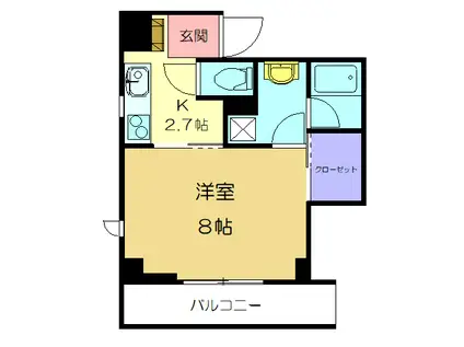 モンターナ南浦和(1K/4階)の間取り写真