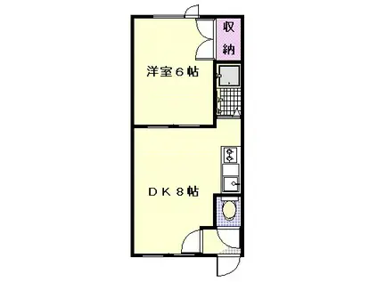 クレインハイツ(1LDK/2階)の間取り写真