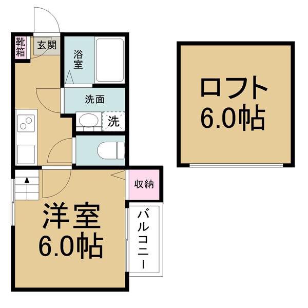 アイビス白壁(1K/1階)の間取り写真
