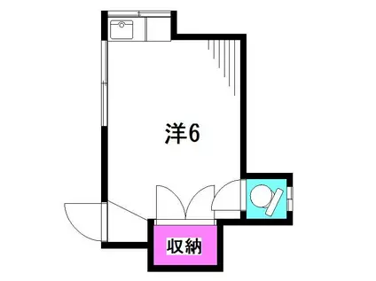 ハウス福石(ワンルーム/1階)の間取り写真