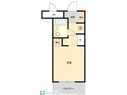 TOP片倉第1(ワンルーム/4階)の間取り写真