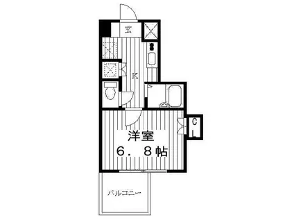 VIDA♯033(1K/4階)の間取り写真