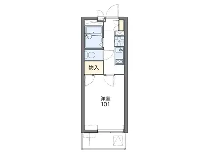 ハイム三ツ沢(1K/3階)の間取り写真