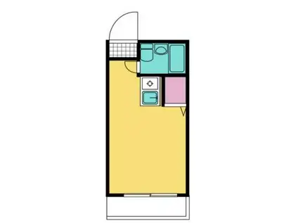 ヒルズ砧(ワンルーム/3階)の間取り写真