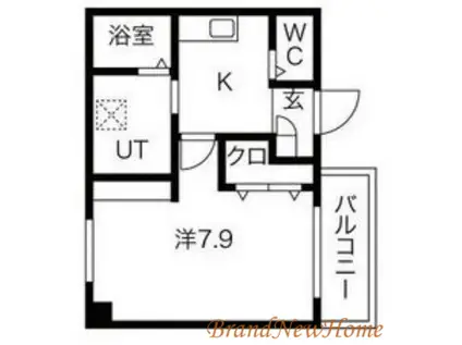 ADATTO(1K/3階)の間取り写真